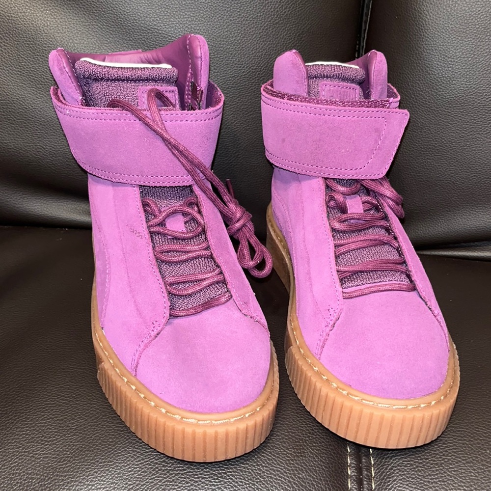 Puma womens sz 5.5 purple hi-tops shoes NWOT LAST PAIR